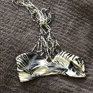 white and black swimsuit top